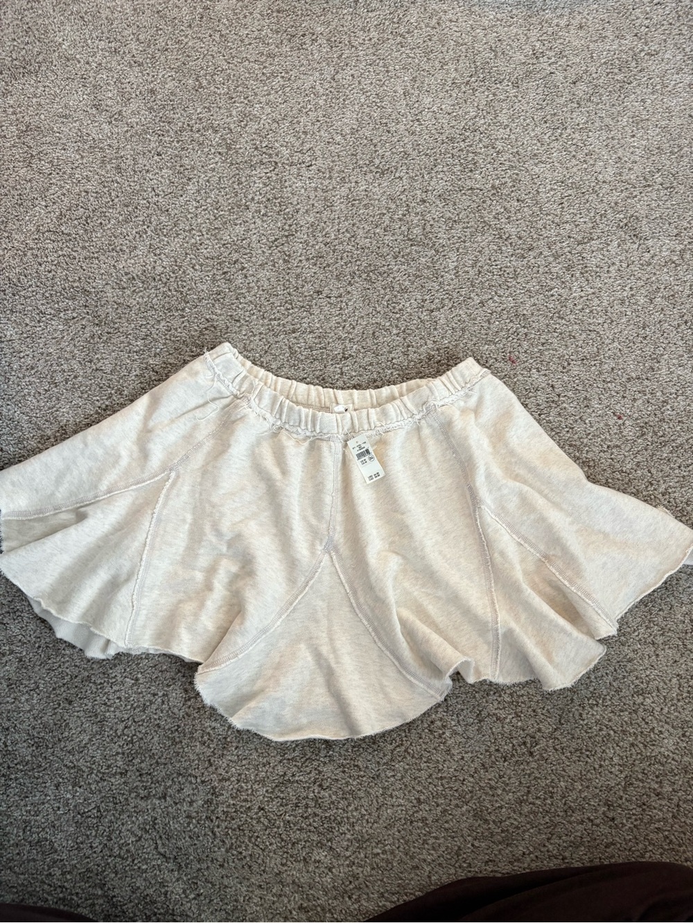 aerie Cream Circle Skirt with Elastic Waist